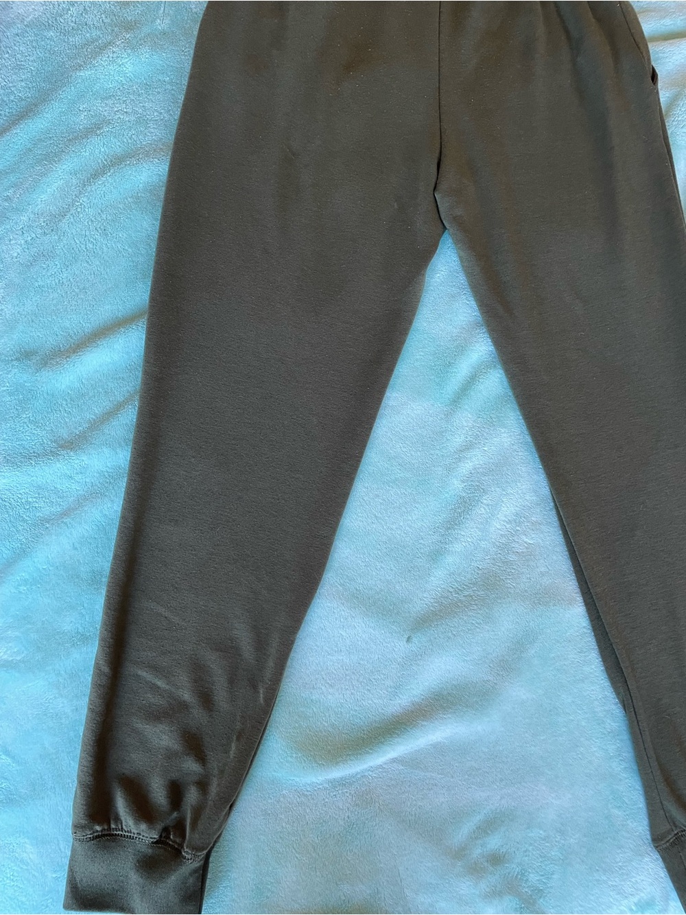 Aéropostale Olive Green Vertical Block Logo Fleece Joggers M - Picture 6 of 9